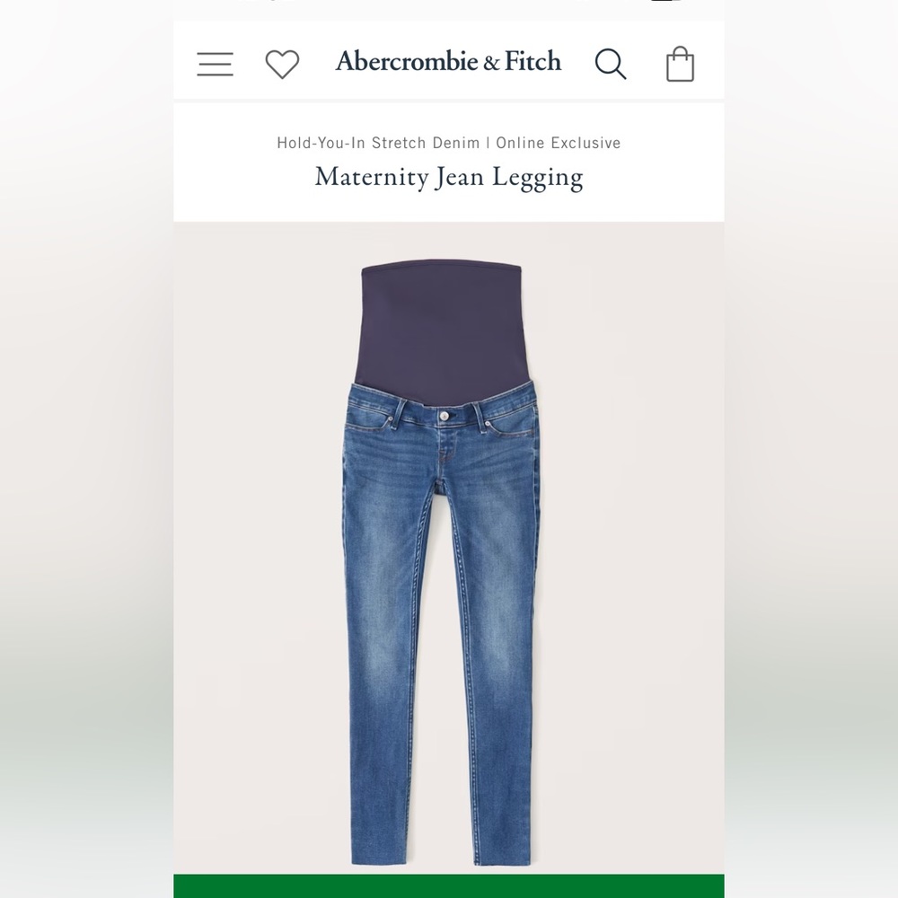 Abercrombie maternity Jean legging